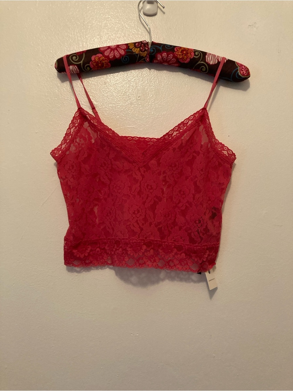 Anthropologie Red Lace Camisole